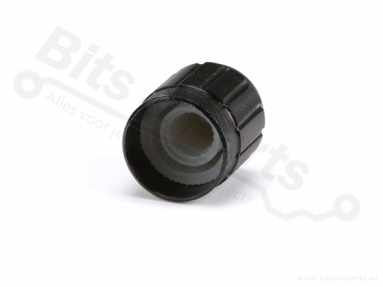 Knop Aluminium 14,5x17mm zwart 